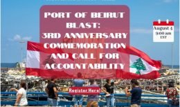 Port of Beirut Blast: Third Anniversary Commemoration and Call for Accountability