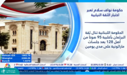 بأغلبية الأصوات .. الحكومة اللبنانية تنال ثقة البرلمان