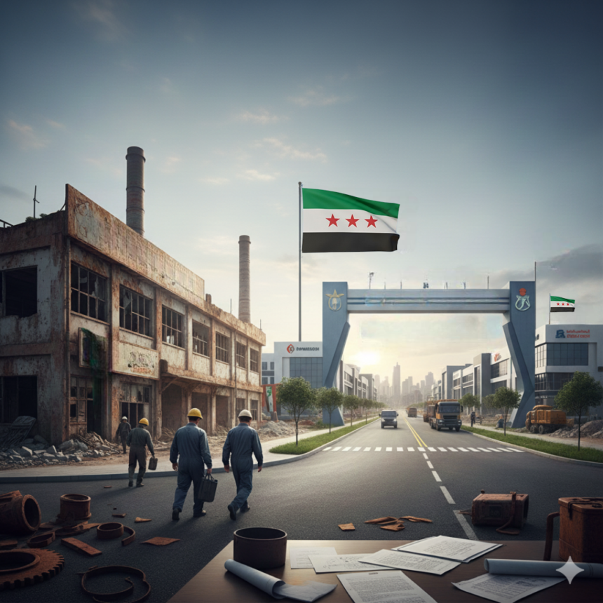 Gemini_Generated_Image_qv9cbiqv9cbiqv9c-1-1.png خارطة طريق للخروج من النظام الموجه في سوريا: إطلاق المنافسة وخصخصة القطاع العام الصناعي – الملخص التنفيذي