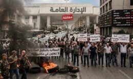 اضراب الموظفين الأجور