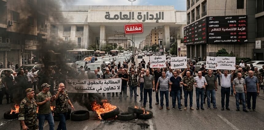 اضراب الموظفين الأجور