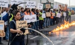 الموظفون والاضراب البنزين